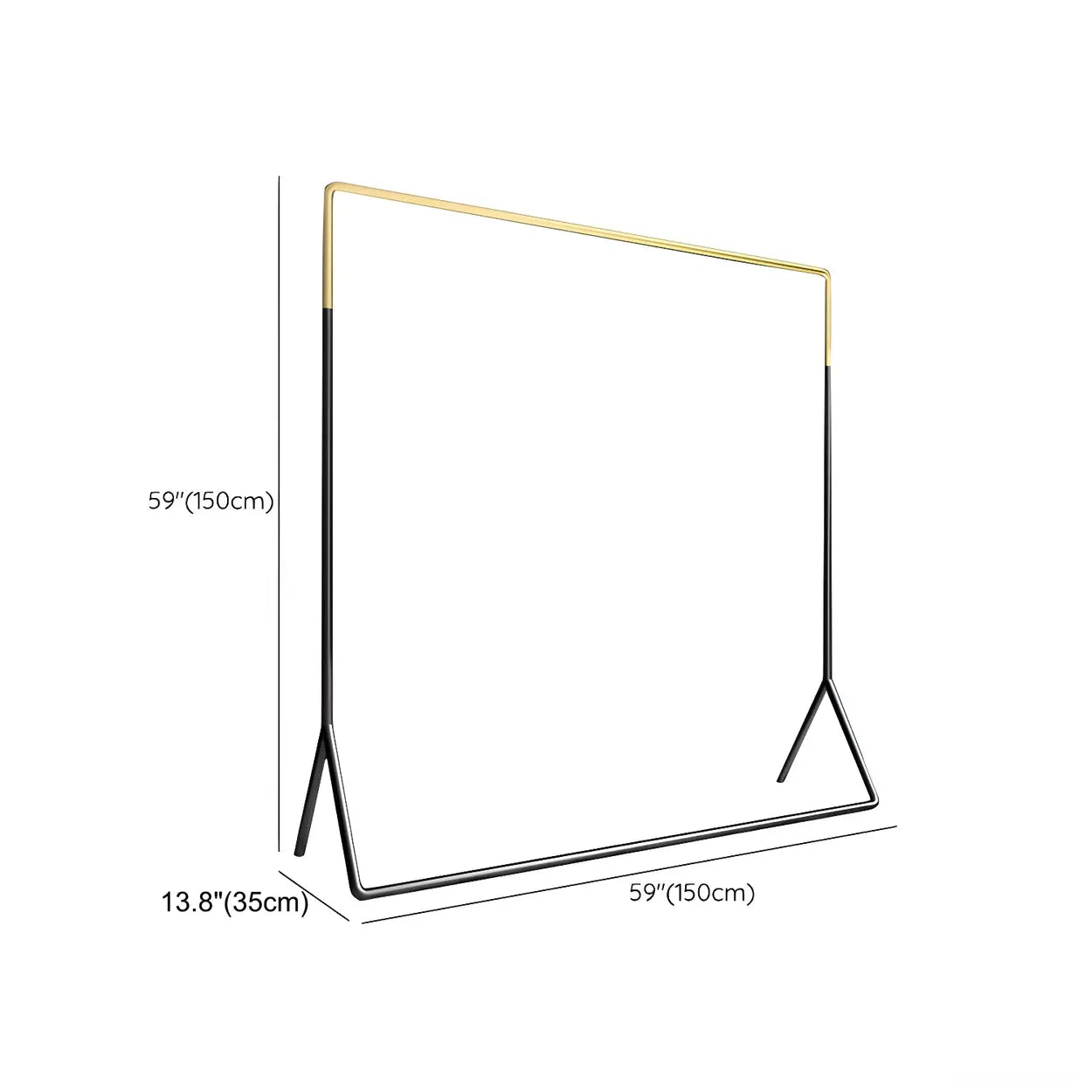 Modern Gold-Black Metal Coat Rack Organizer