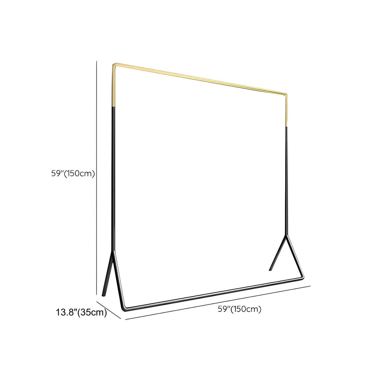 Modern Gold-Black Metal Coat Rack Organizer