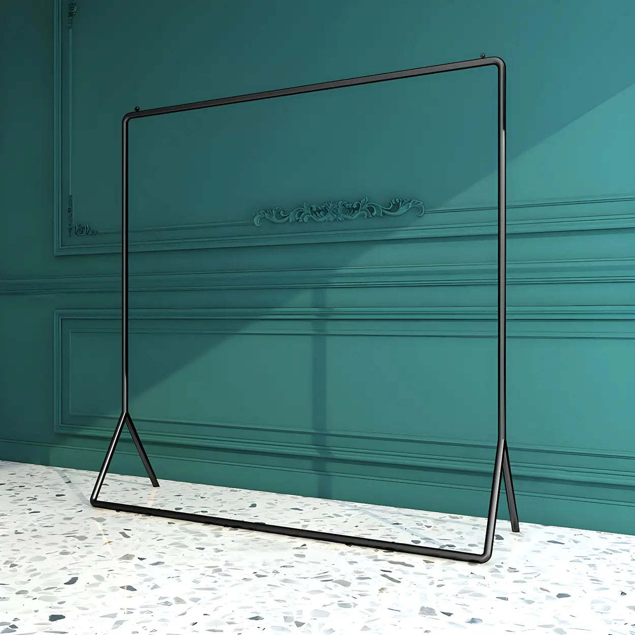 Modern Gold-Black Metal Coat Rack Organizer — Gold