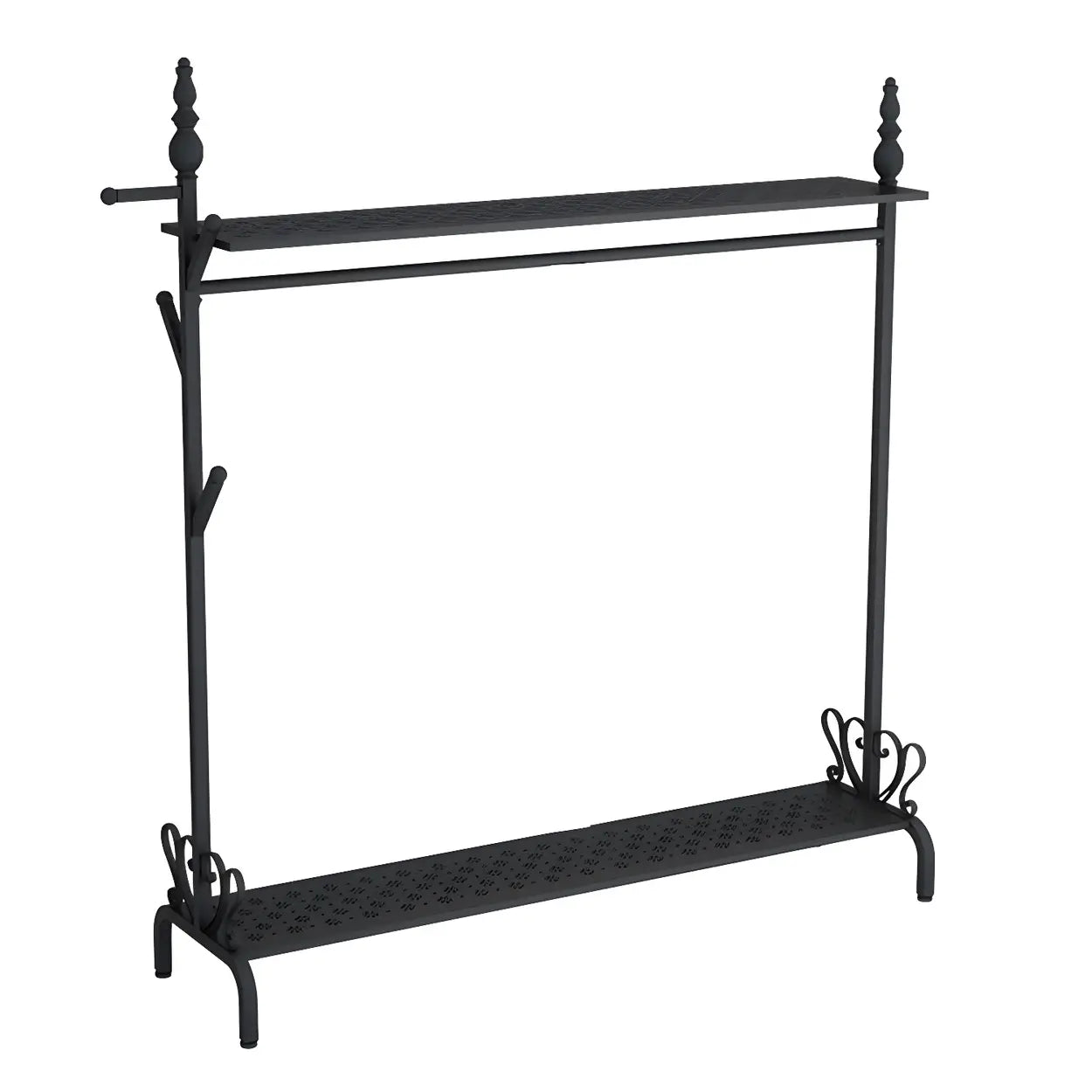 Metal Freestanding Coat Rack with Storage