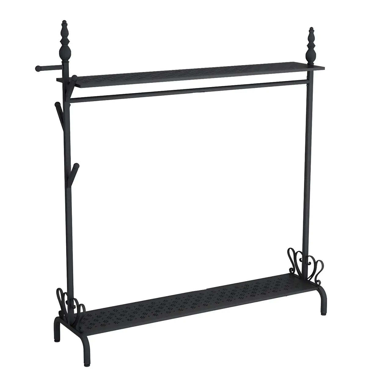 Metal Freestanding Coat Rack with Storage
