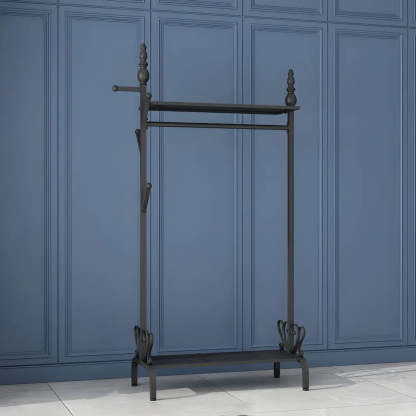 Metal Freestanding Coat Rack with Storage