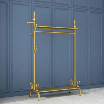 Metal Freestanding Coat Rack with Storage