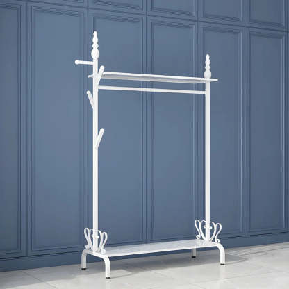 Metal Freestanding Coat Rack with Storage