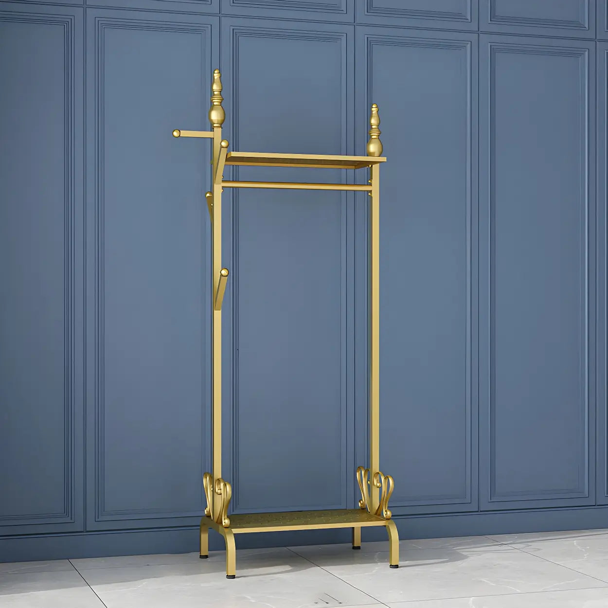 Metal Freestanding Coat Rack with Storage