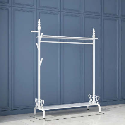 Metal Freestanding Coat Rack with Storage