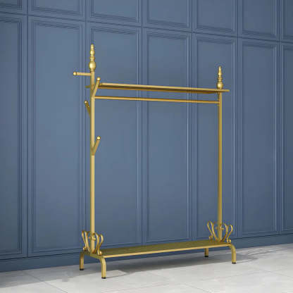 Metal Freestanding Coat Rack with Storage