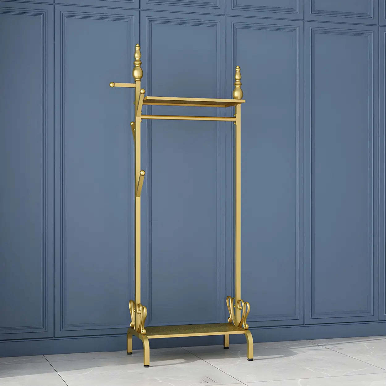 Metal Freestanding Coat Rack with Storage