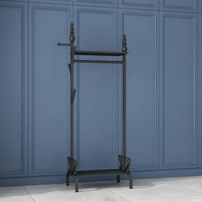 Metal Freestanding Coat Rack with Storage