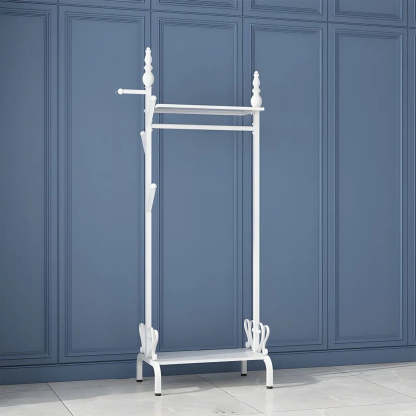Metal Freestanding Coat Rack with Storage