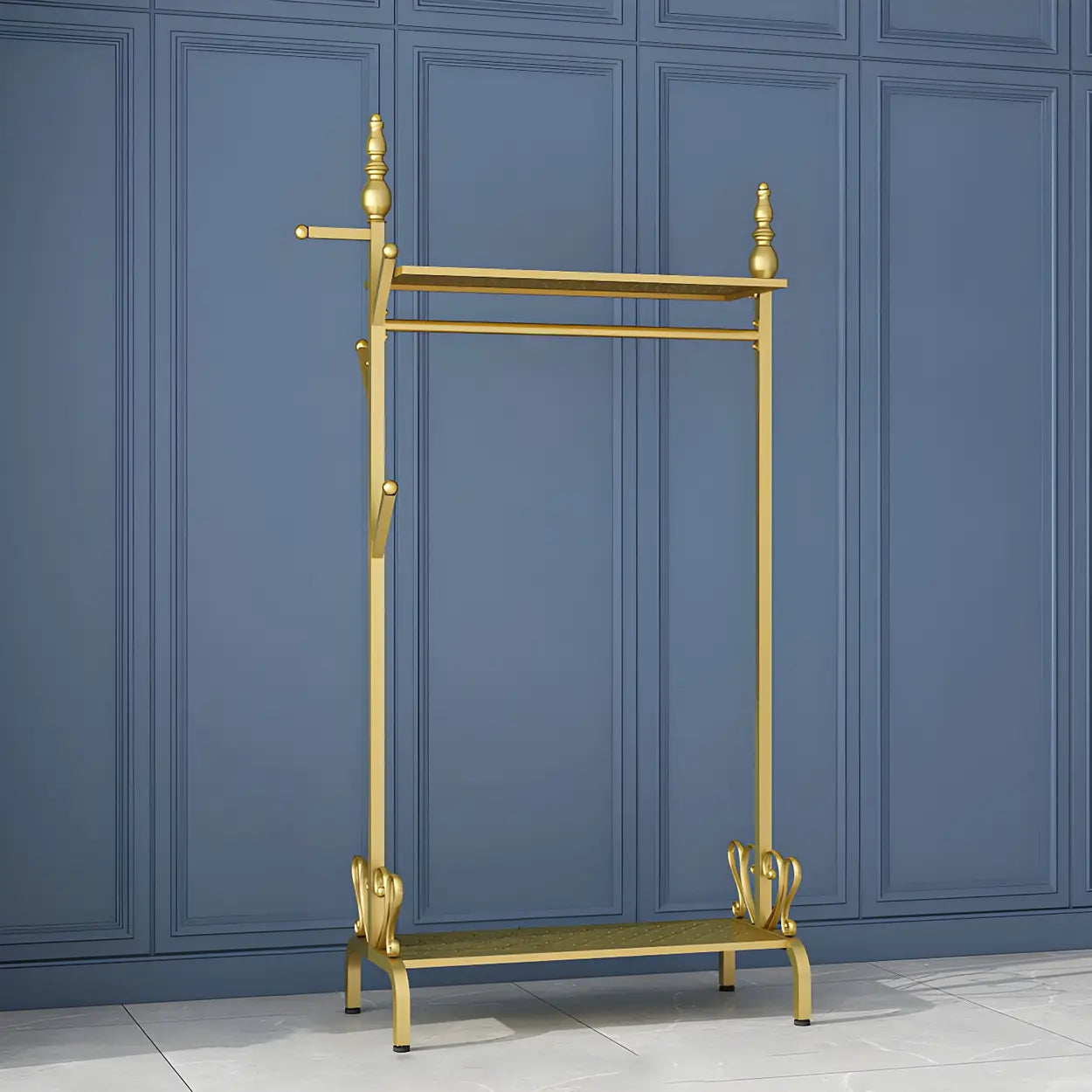 Metal Freestanding Coat Rack with Storage