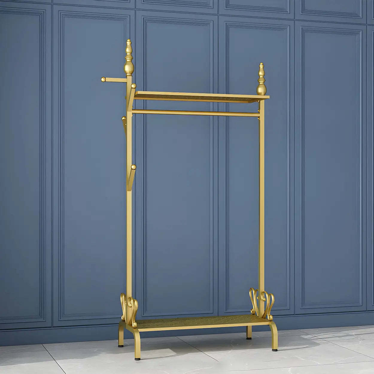 Metal Freestanding Coat Rack with Storage