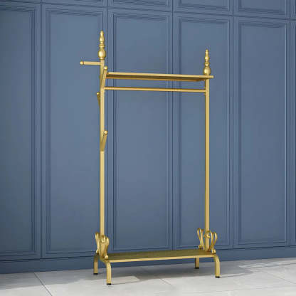 Metal Freestanding Coat Rack with Storage