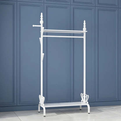 Metal Freestanding Coat Rack with Storage