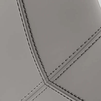 Minimalist Beige Leather Dining Chair