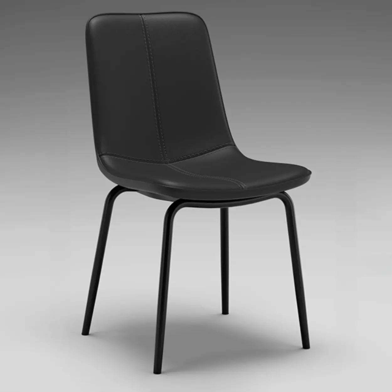 Black leather office chairs - modern