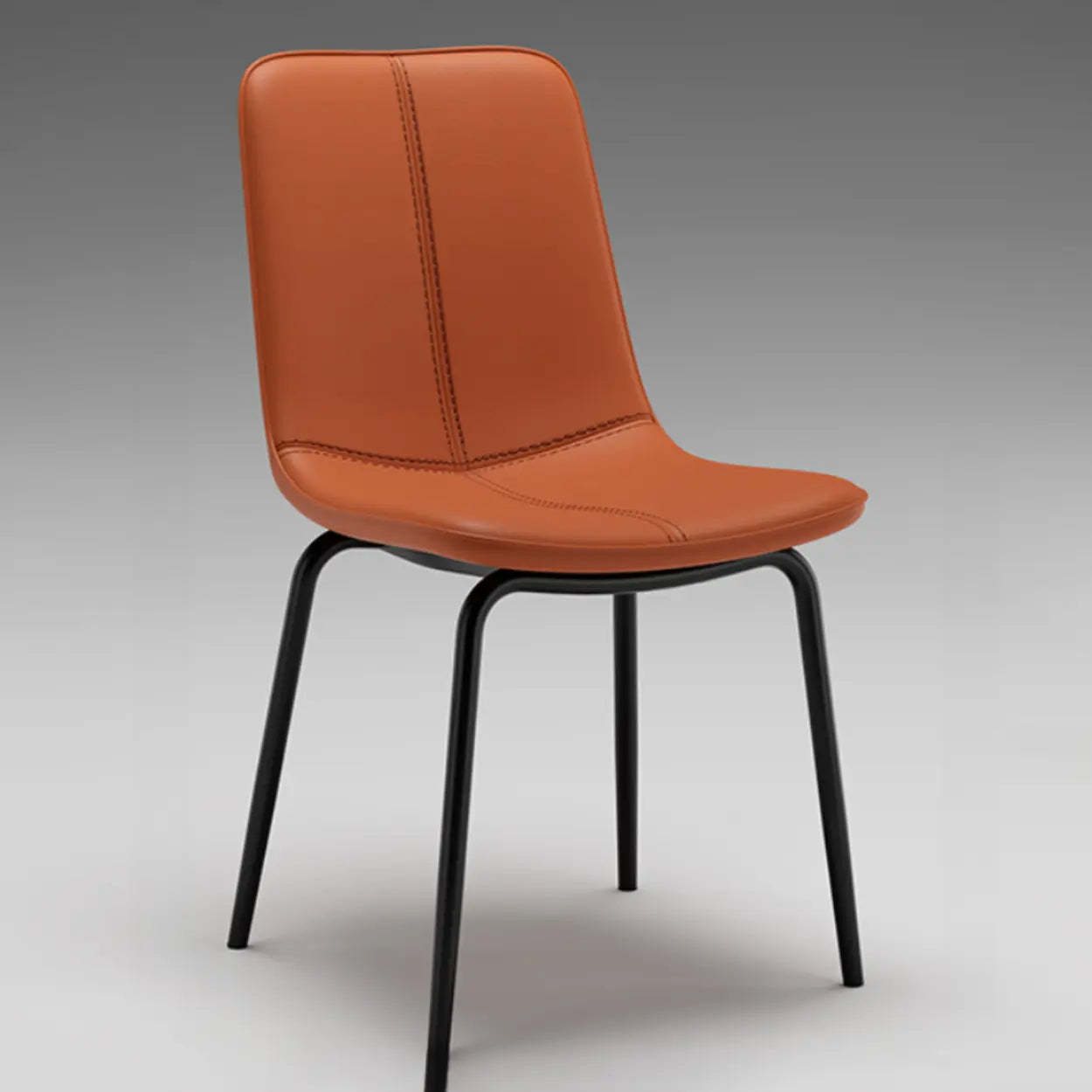 Gray leather metal stone office chairs - modern