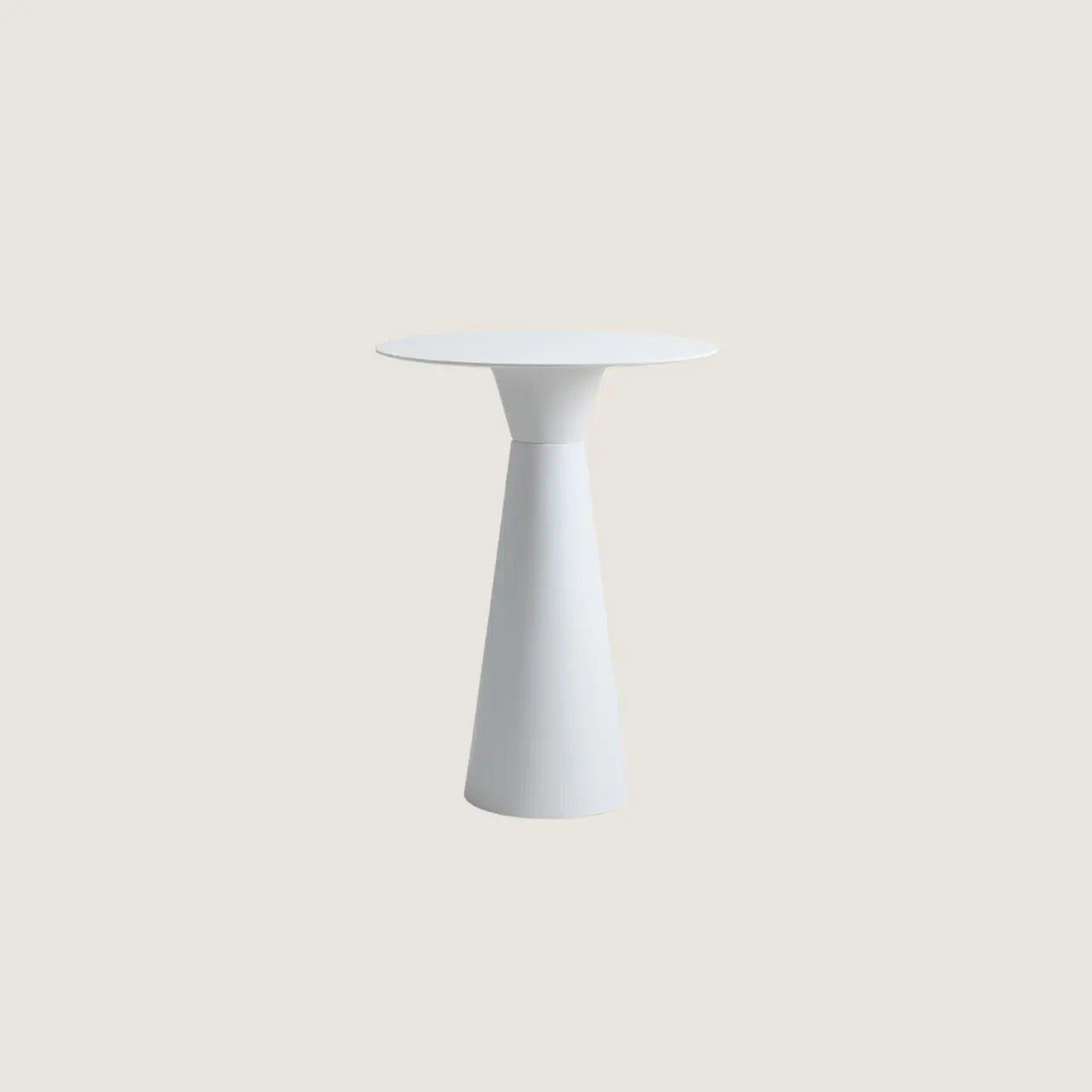 Minimalist Cone-Base Bistro Bar Table — White / Table Only
