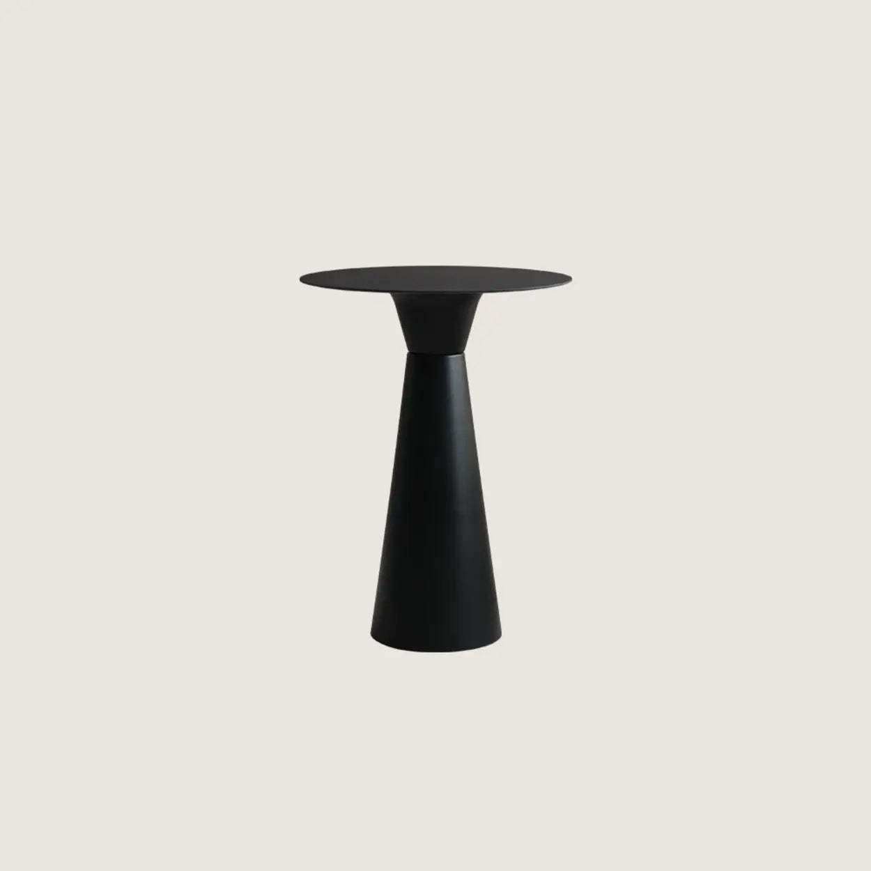 Minimalist Cone-Base Bistro Bar Table — White/ Pink / Table Only