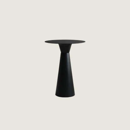 Minimalist Cone-Base Bistro Bar Table — White/ Pink / Table Only