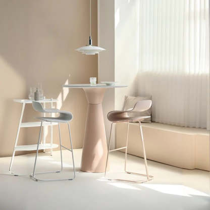 Minimalist Cone-Base Bistro Bar Table — Black / Table Only