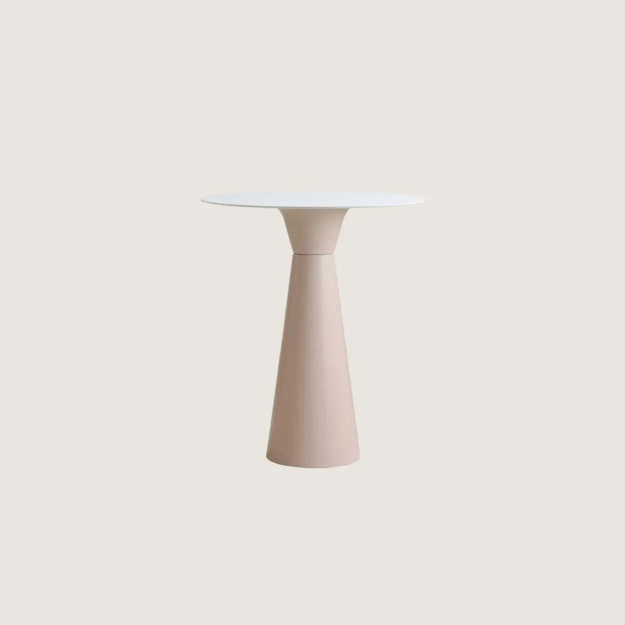 Minimalist Cone-Base Bistro Bar Table — Gray/ Black / Table Only