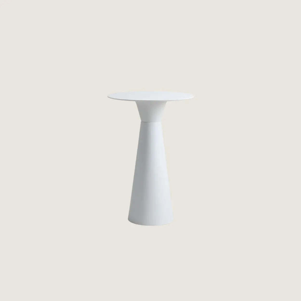 Minimalist Cone-Base Bistro Bar Table — White / Table Only