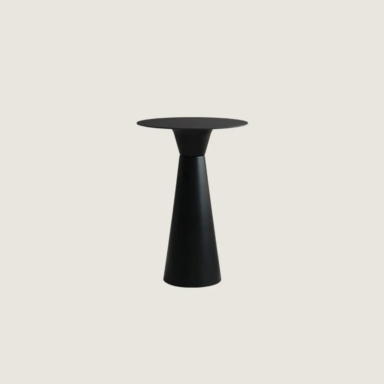 Minimalist Cone-Base Bistro Bar Table — White/ Pink / Table Only