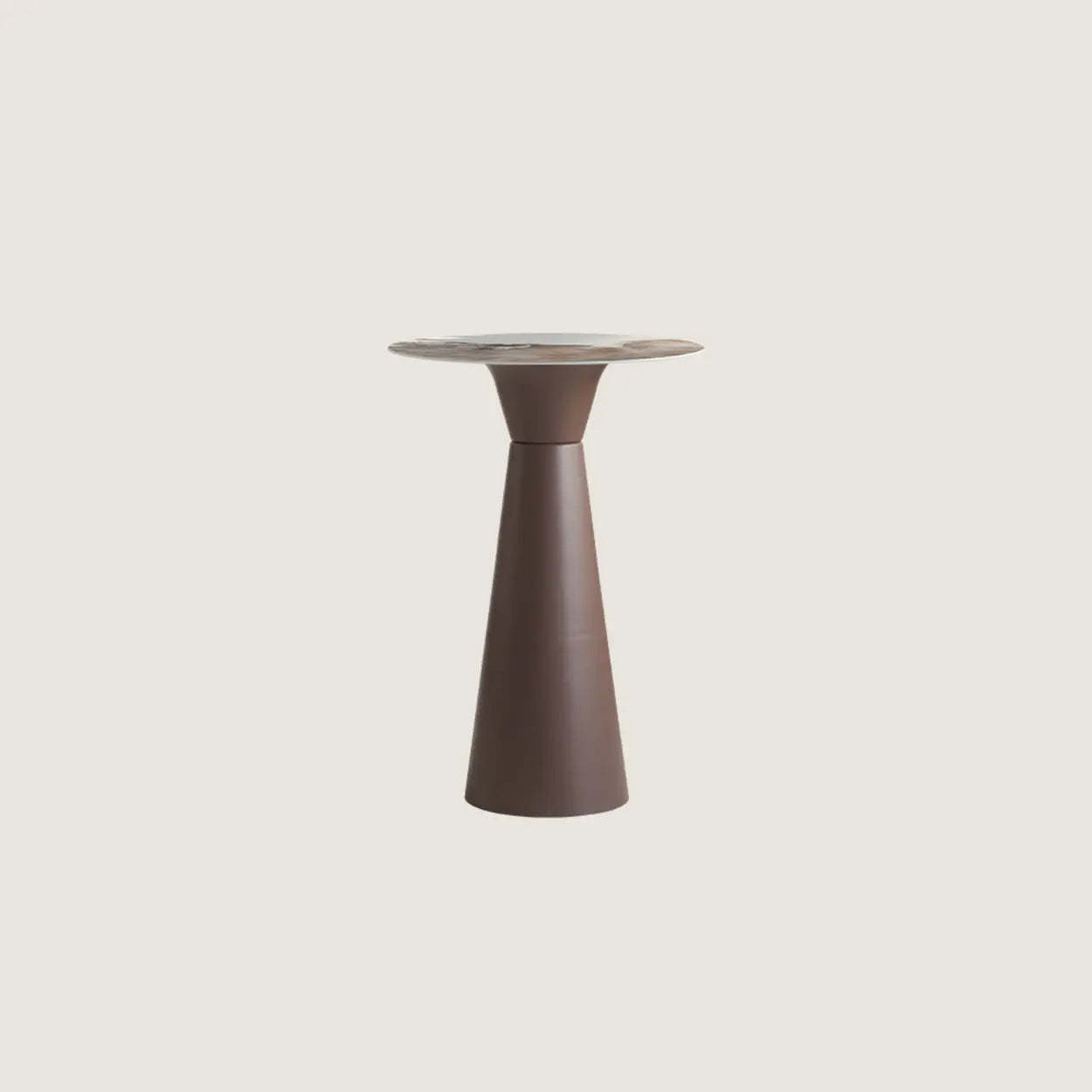 Minimalist Cone-Base Bistro Bar Table — White / Table Only