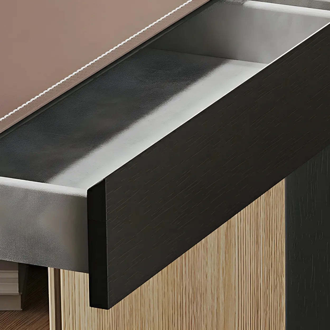 Minimalist Curved Wood Counter Height Bar Table