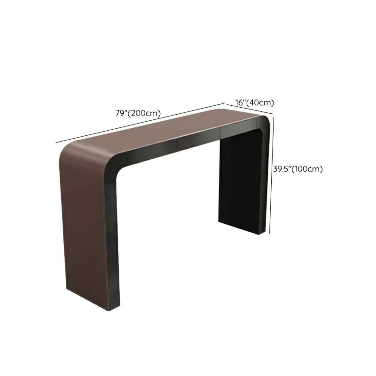 Minimalist Curved Wood Counter Height Bar Table