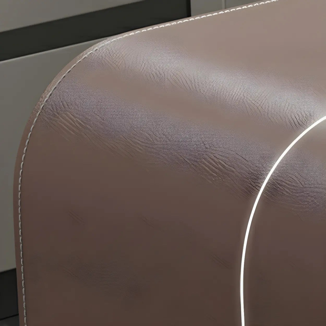 Minimalist Curved Wood Counter Height Bar Table