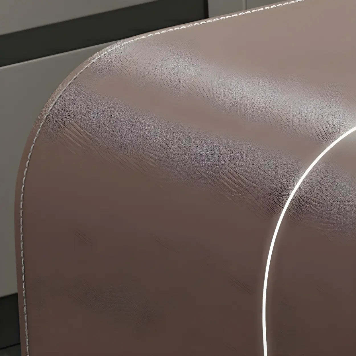 Minimalist Curved Wood Counter Height Bar Table