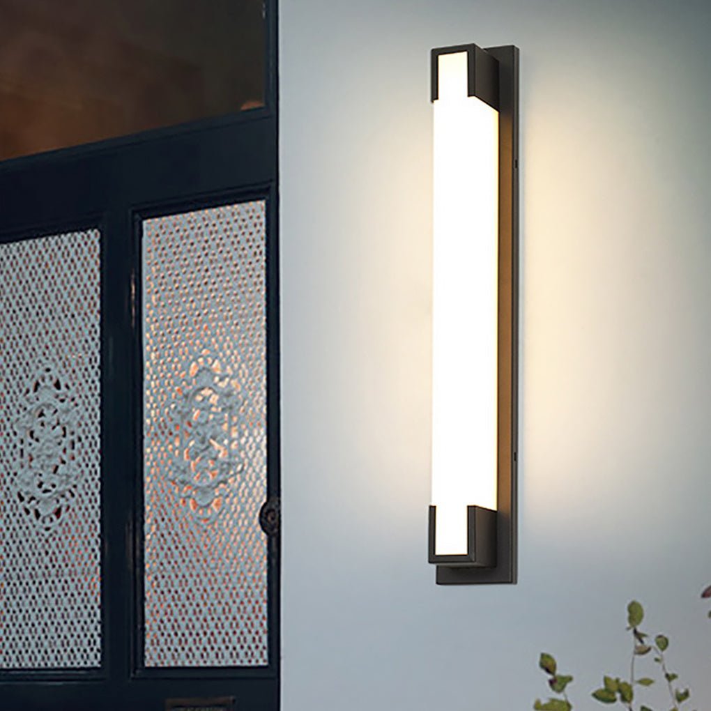 Retro Rectangular Waterproof LED Black Decorative Outdoor Wall Lights-Lighom