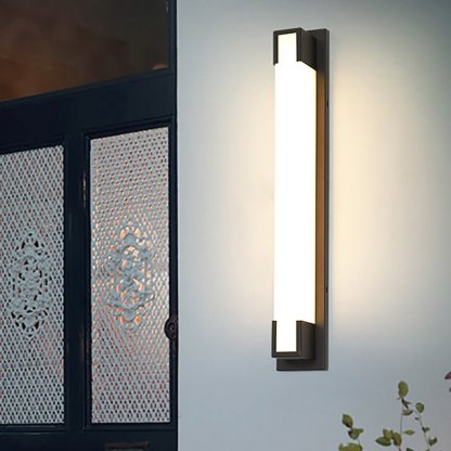 Retro Rectangular Waterproof LED Black Decorative Outdoor Wall Lights-Lighom