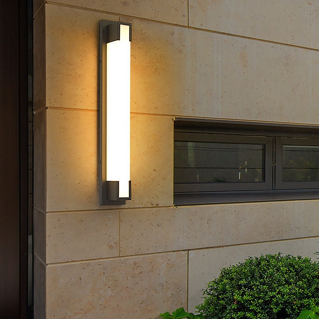Retro Rectangular Waterproof LED Black Decorative Outdoor Wall Lights-Lighom