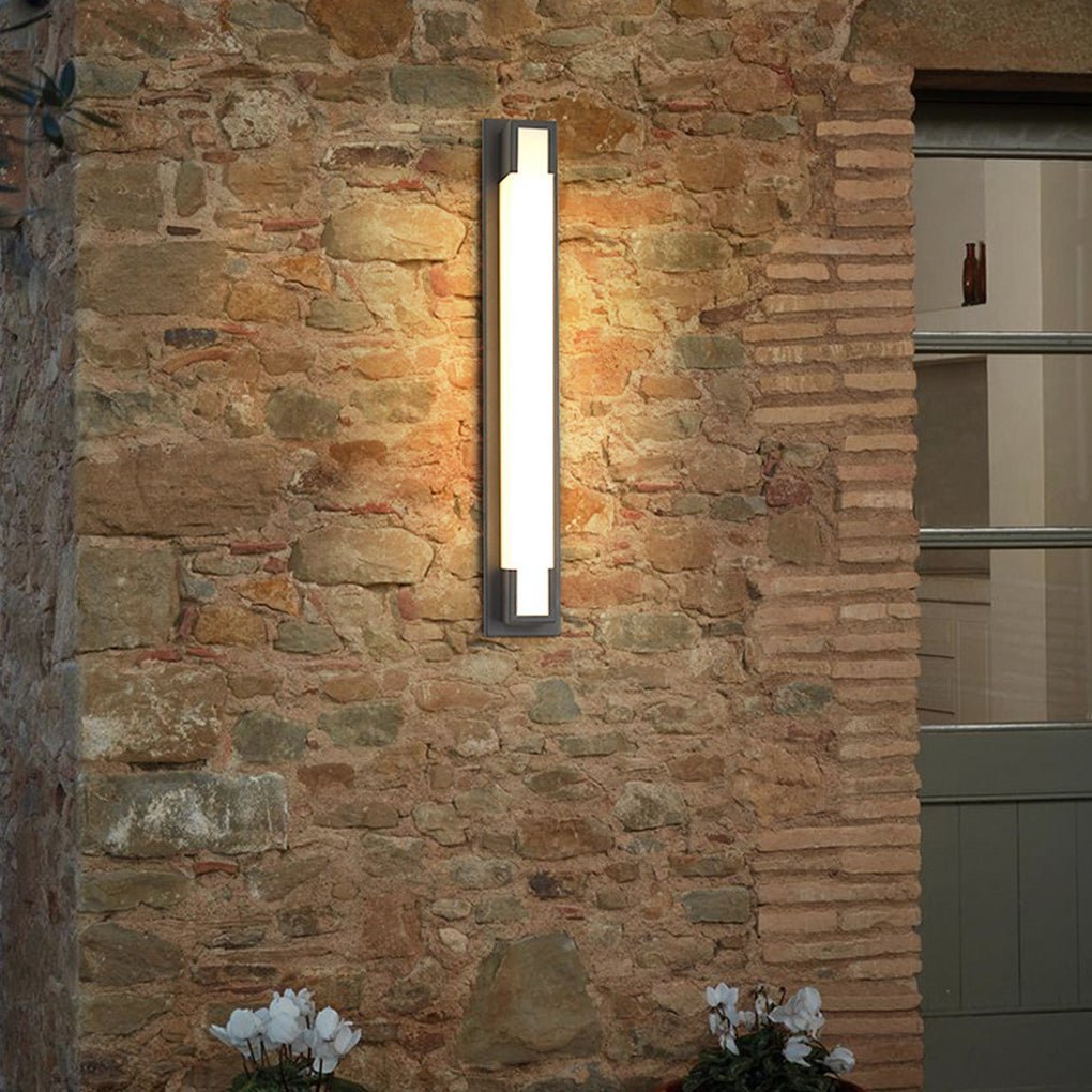Retro Rectangular Waterproof LED Black Decorative Outdoor Wall Lights-Lighom