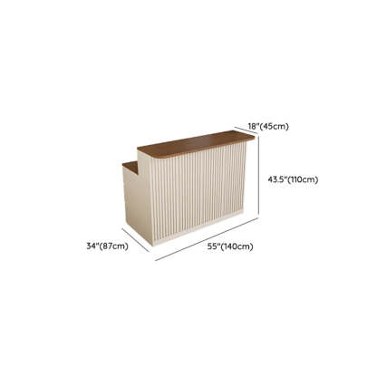 Modern Rectangular Wood Bar Table with Storage