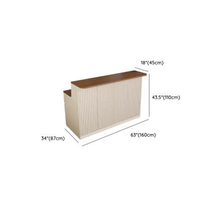 Modern Rectangular Wood Bar Table with Storage