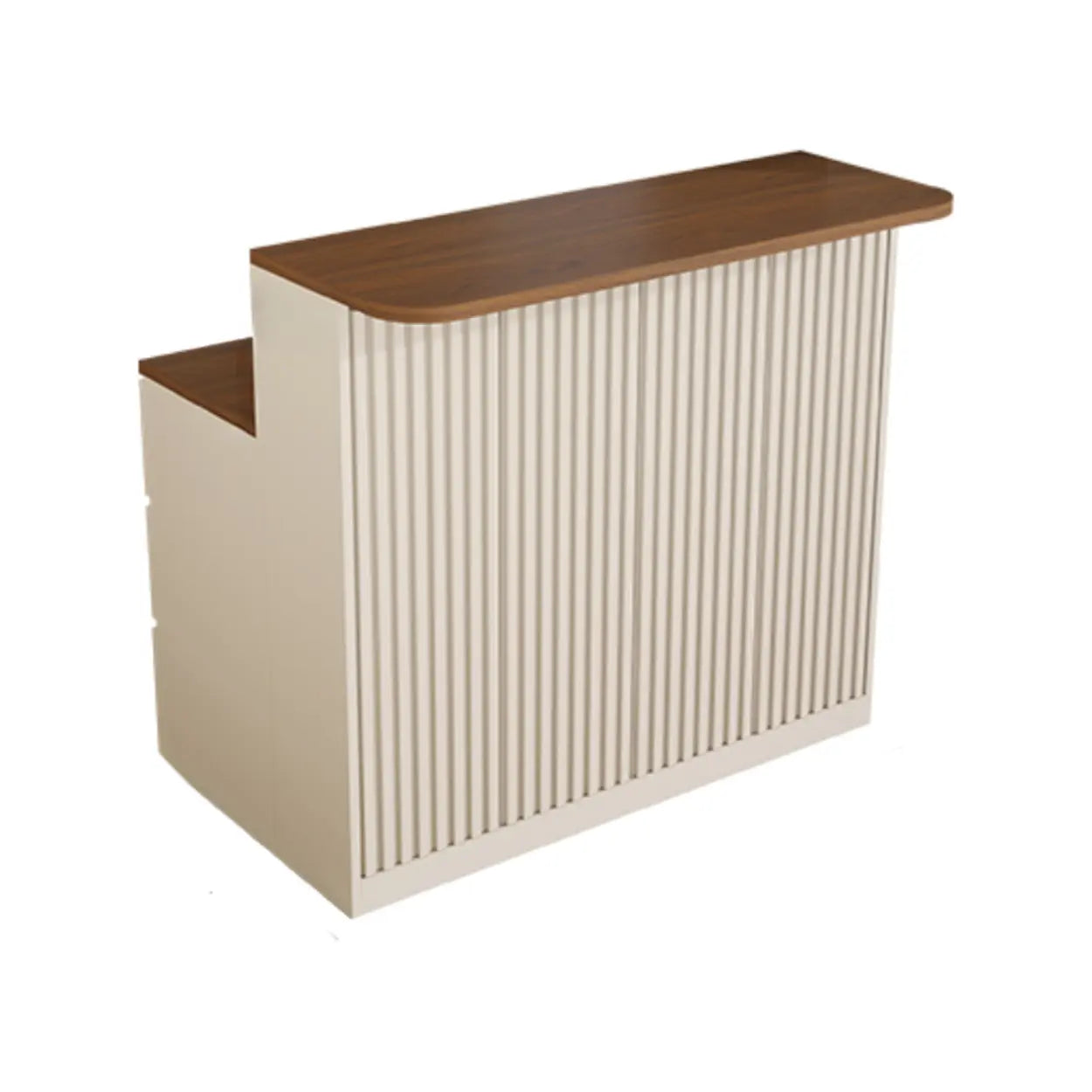 Modern Rectangular Wood Bar Table with Storage — Table Only