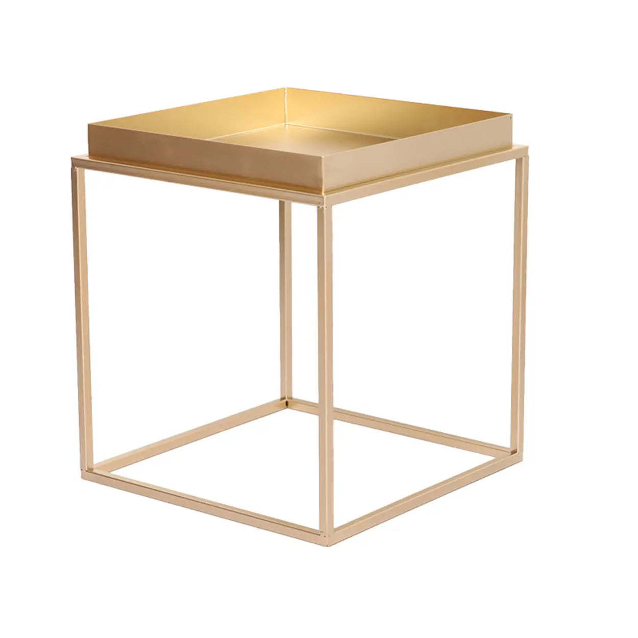 Minimalist Black Metal Small Round Side Table