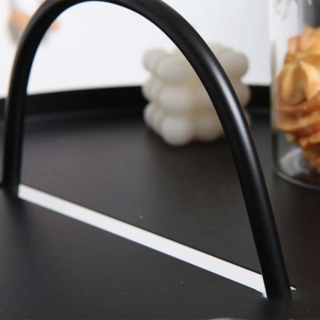 Minimalist Black Metal Small Round Side Table