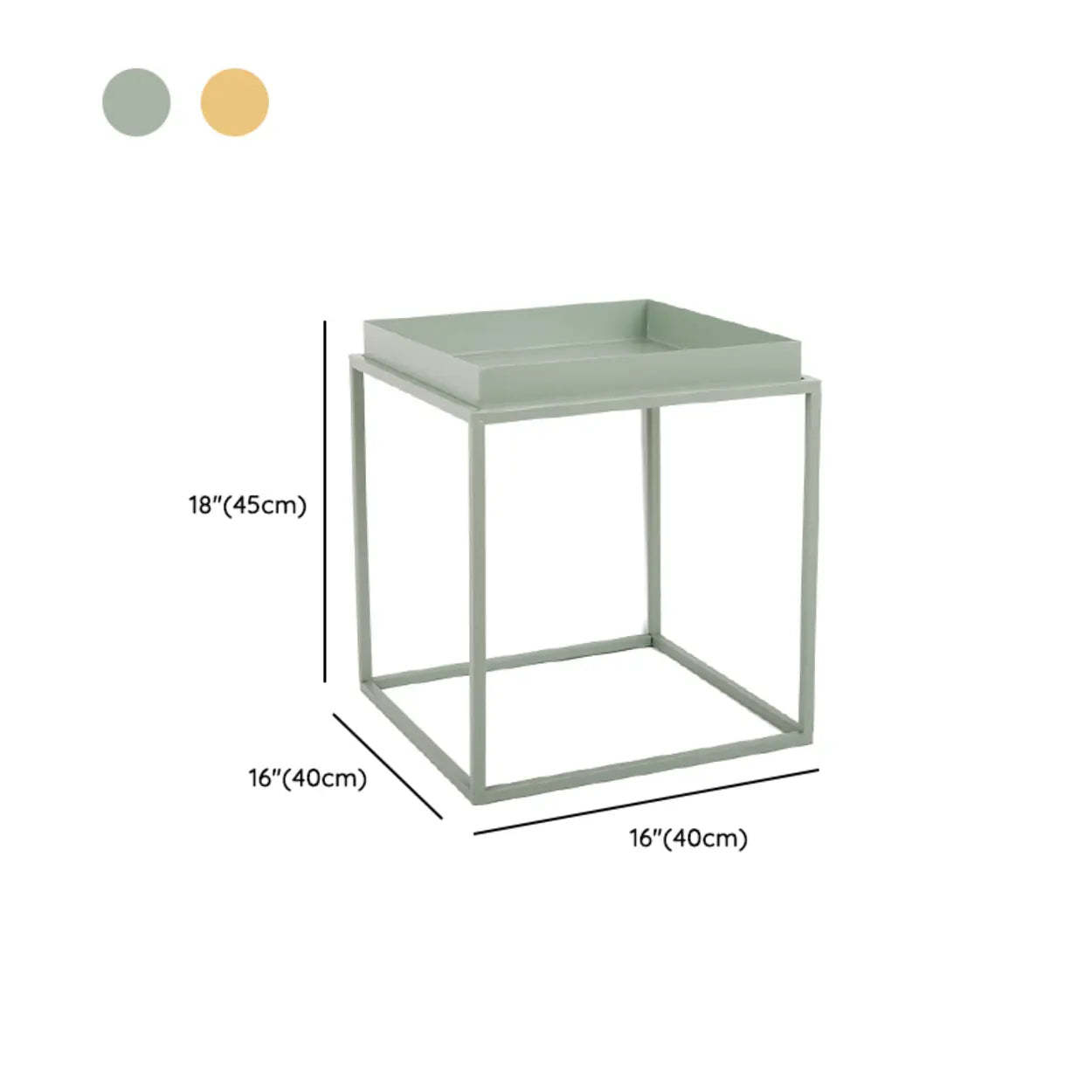 Minimalist Black Metal Small Round Side Table