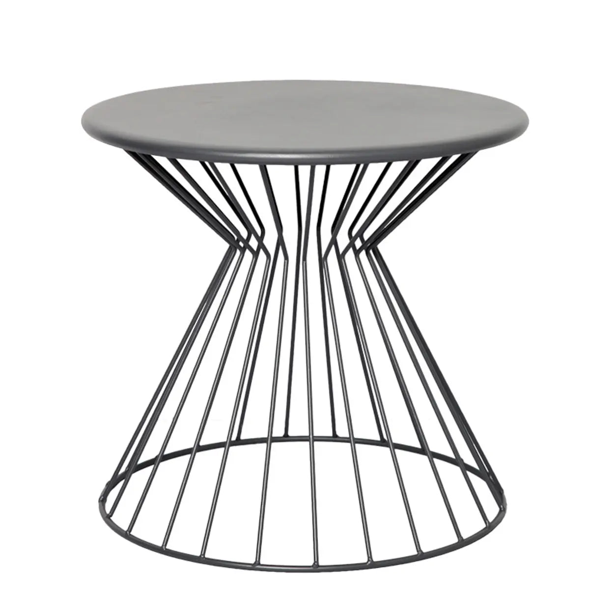 Minimalist Black Metal Small Round Side Table