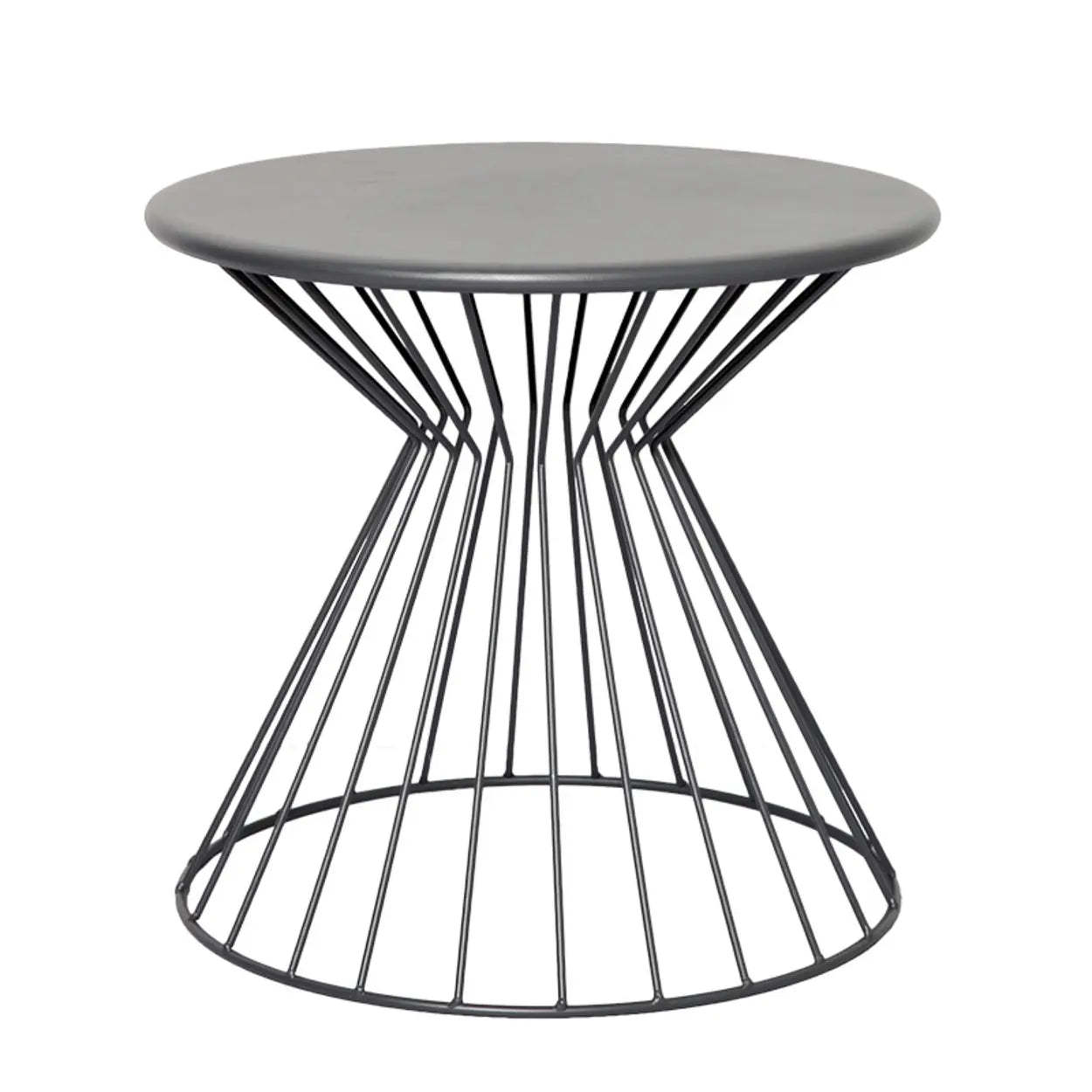 Minimalist Black Metal Small Round Side Table