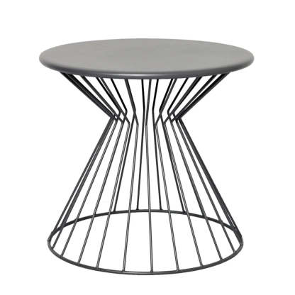 Minimalist Black Metal Small Round Side Table