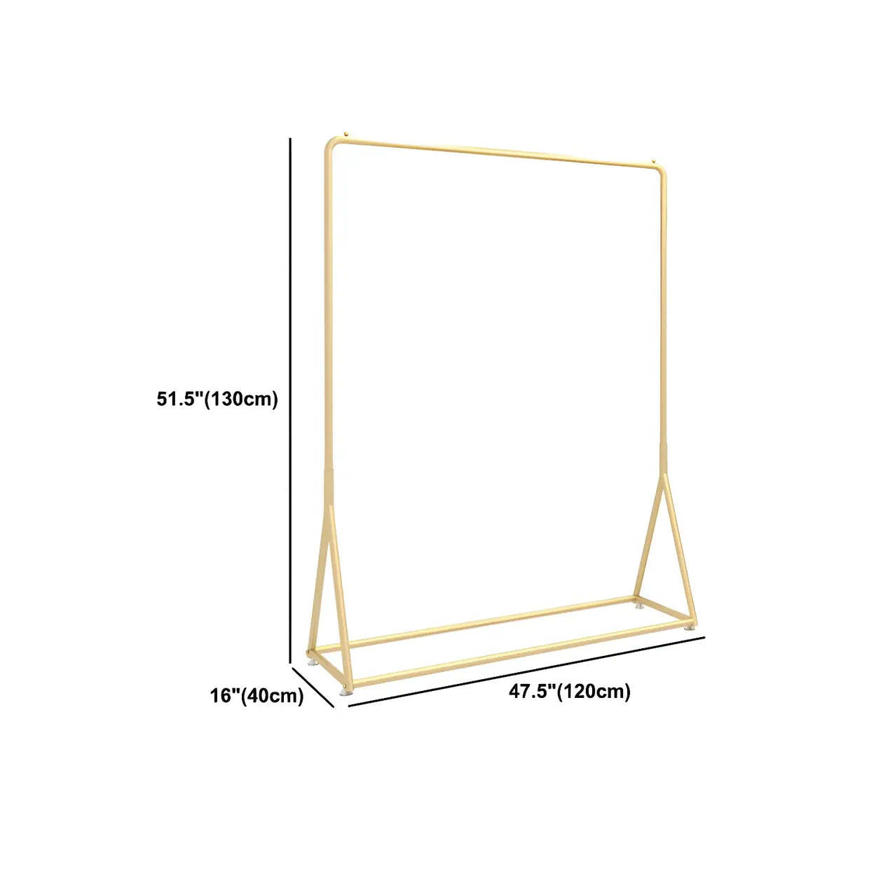 Minimalist Large Gold Metal Standing Coat Rack