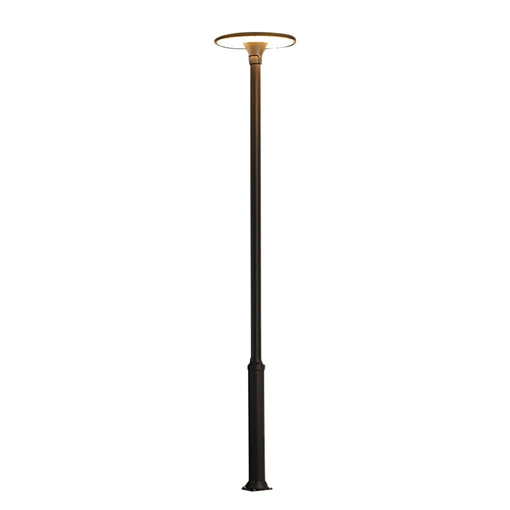 Round Waterproof LED Gray Modern Public Lighting Outdoor Pole Lights-Lighom