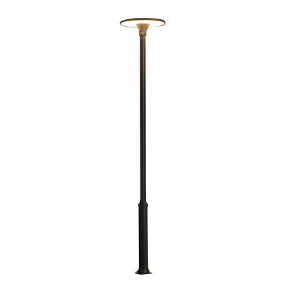 Round Waterproof LED Gray Modern Public Lighting Outdoor Pole Lights-Lighom