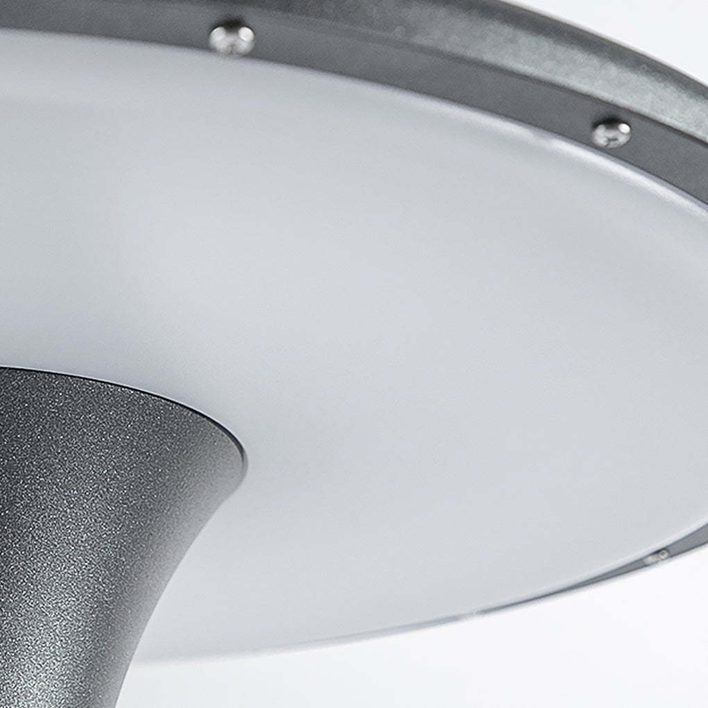 Round Waterproof LED Gray Modern Public Lighting Outdoor Pole Lights-Lighom